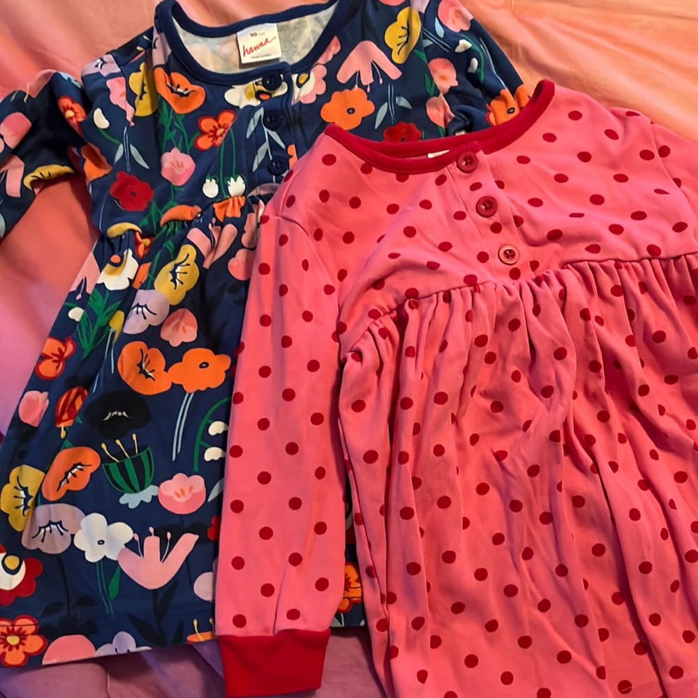 Two Hanna play dresses size 90 (3T) VGUC